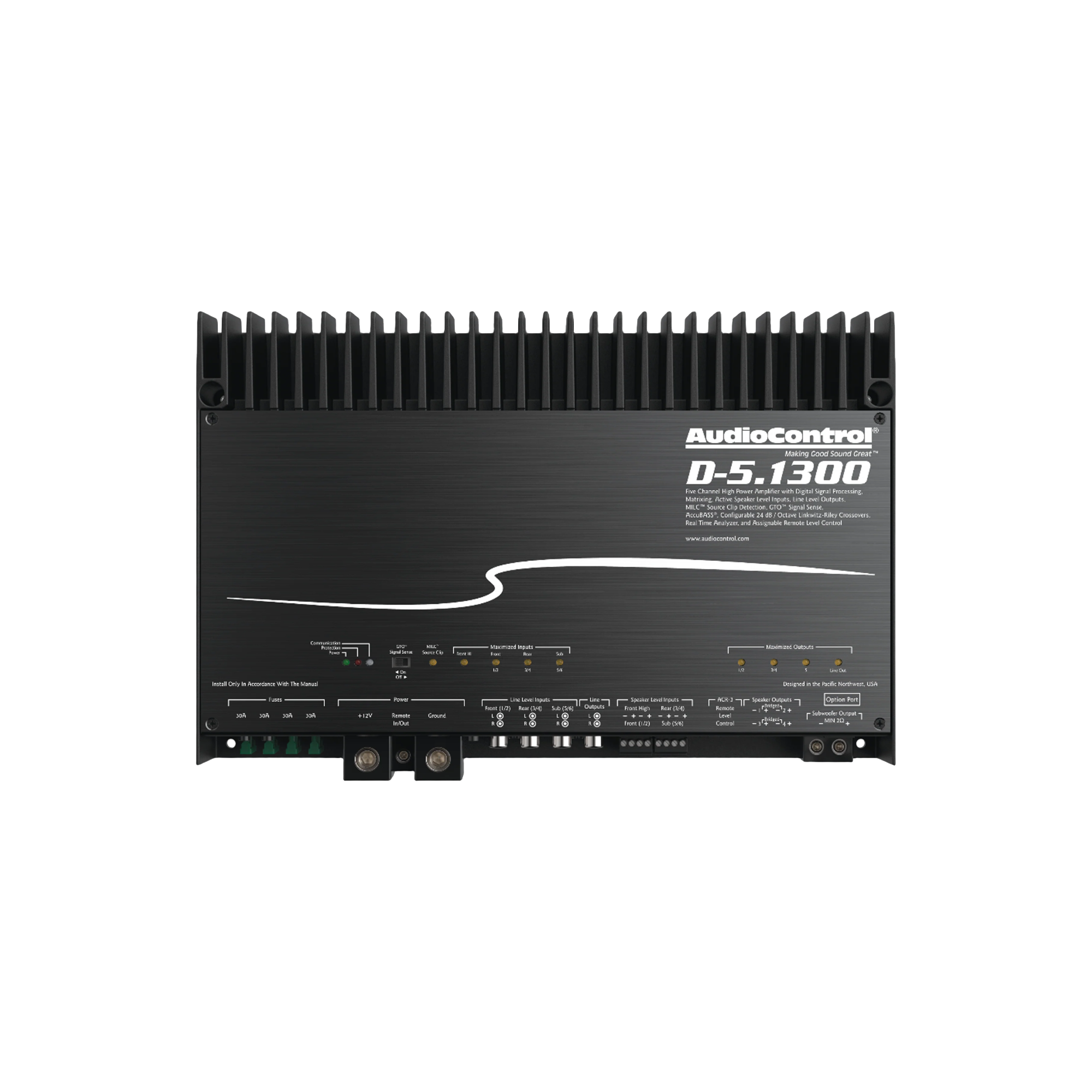 D-5.1300 High-Power 5-Channel DSP Matrix Amplifier w/AccuBass