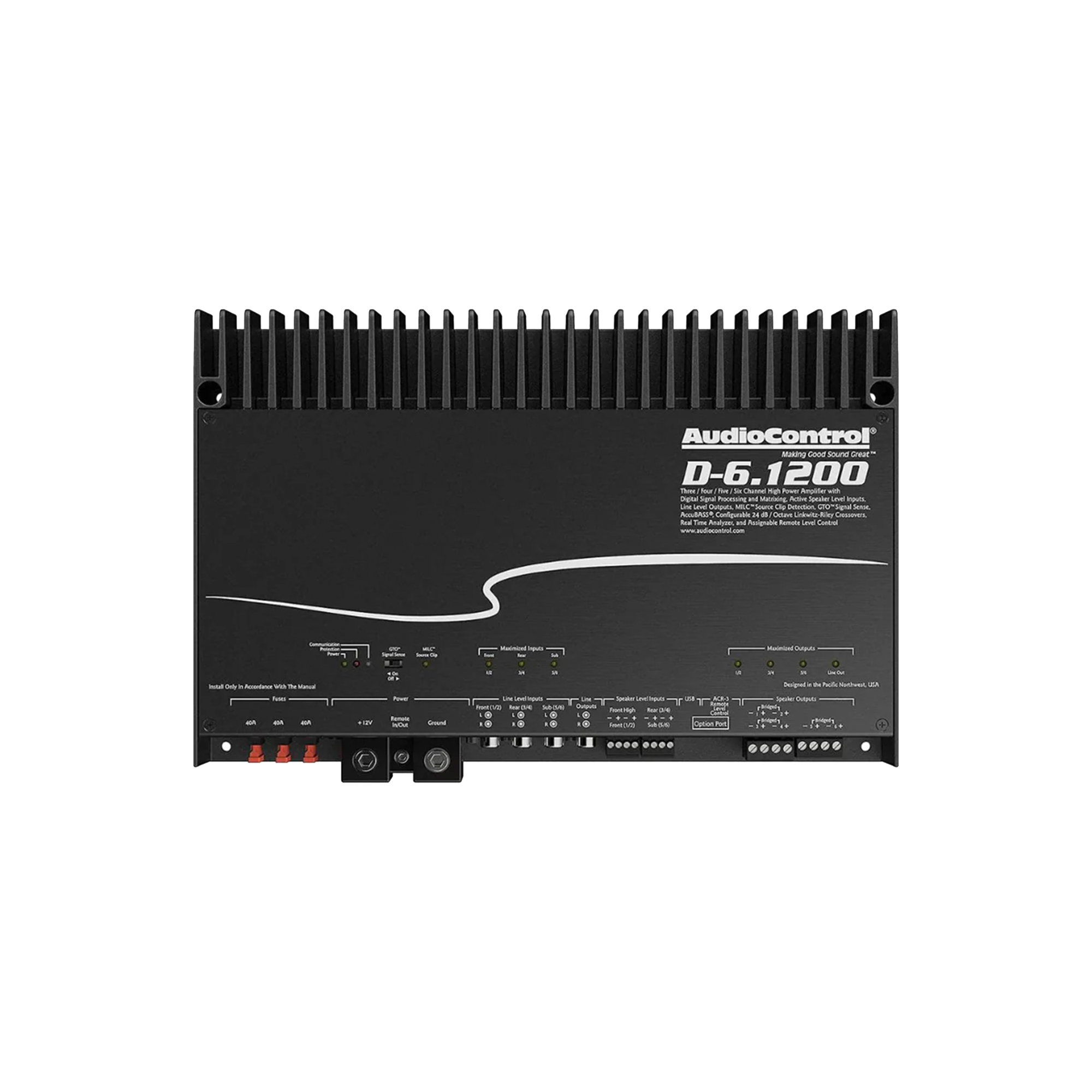D-6.1200 High-Power 6-Channel DSP Matrix Amplifier w/AccuBASS