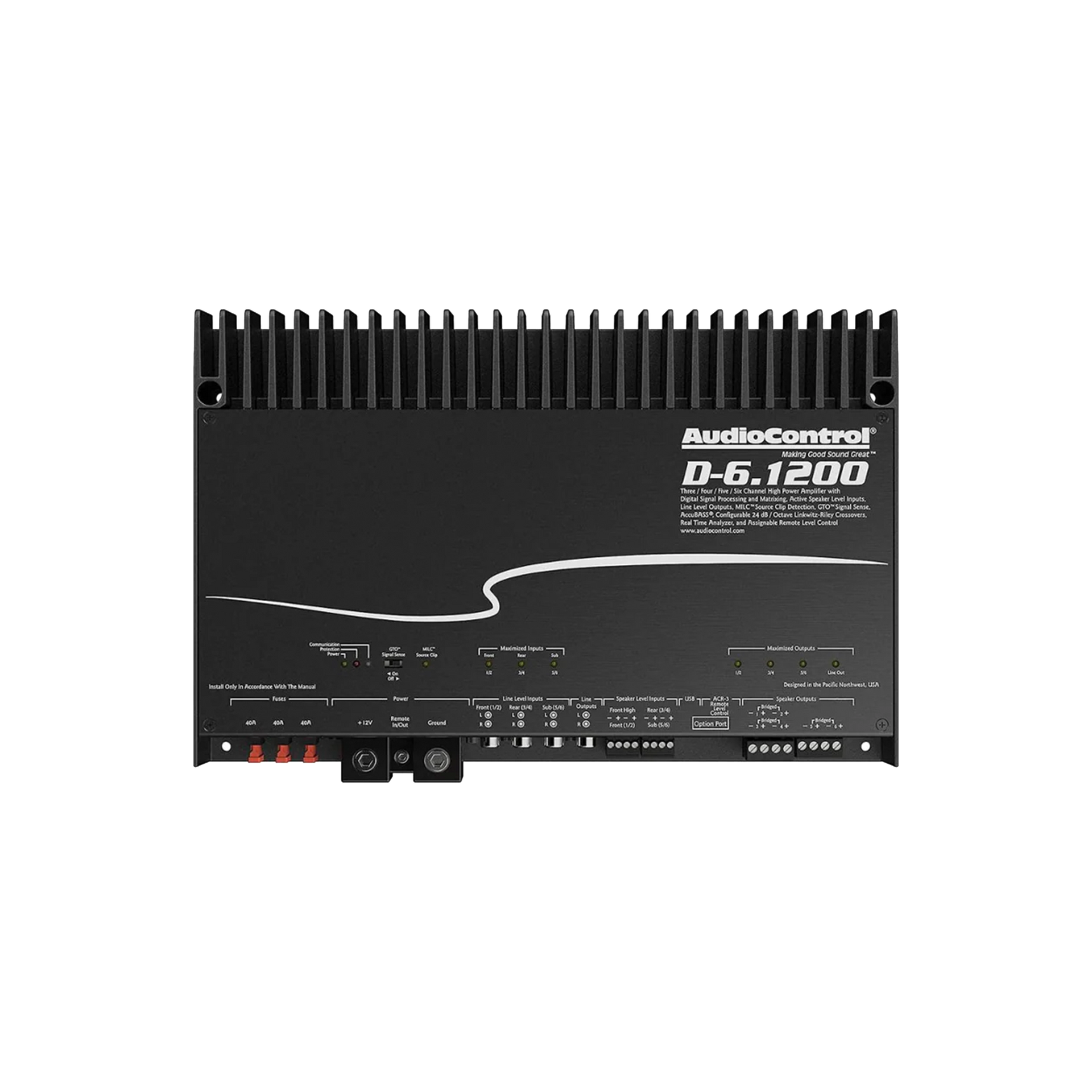 D-6.1200 High-Power 6-Channel DSP Matrix Car Audio Amplifier w