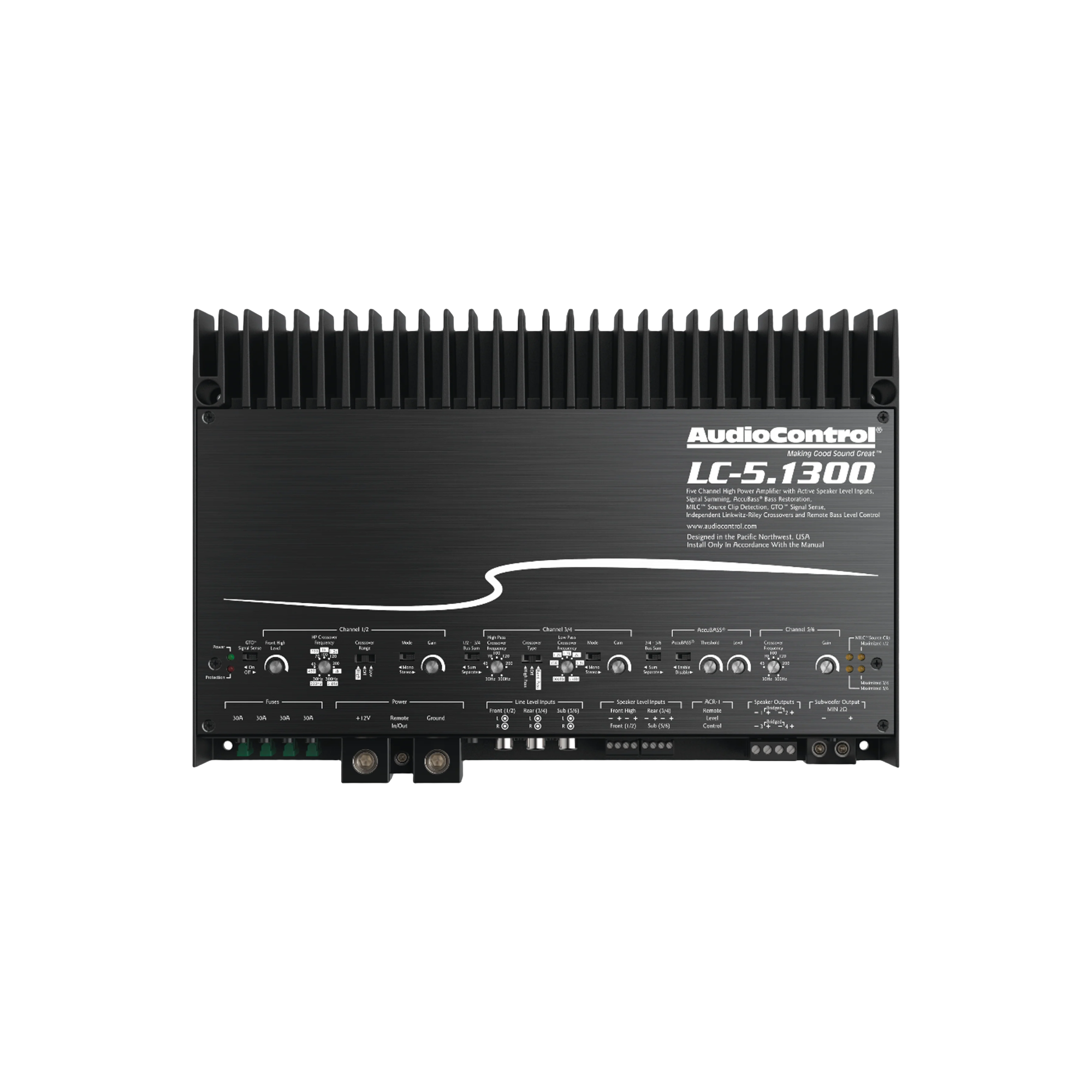 LC-5.1300 High-Power 5-Channel or 3-Channel Amplifier w/AccuBASS