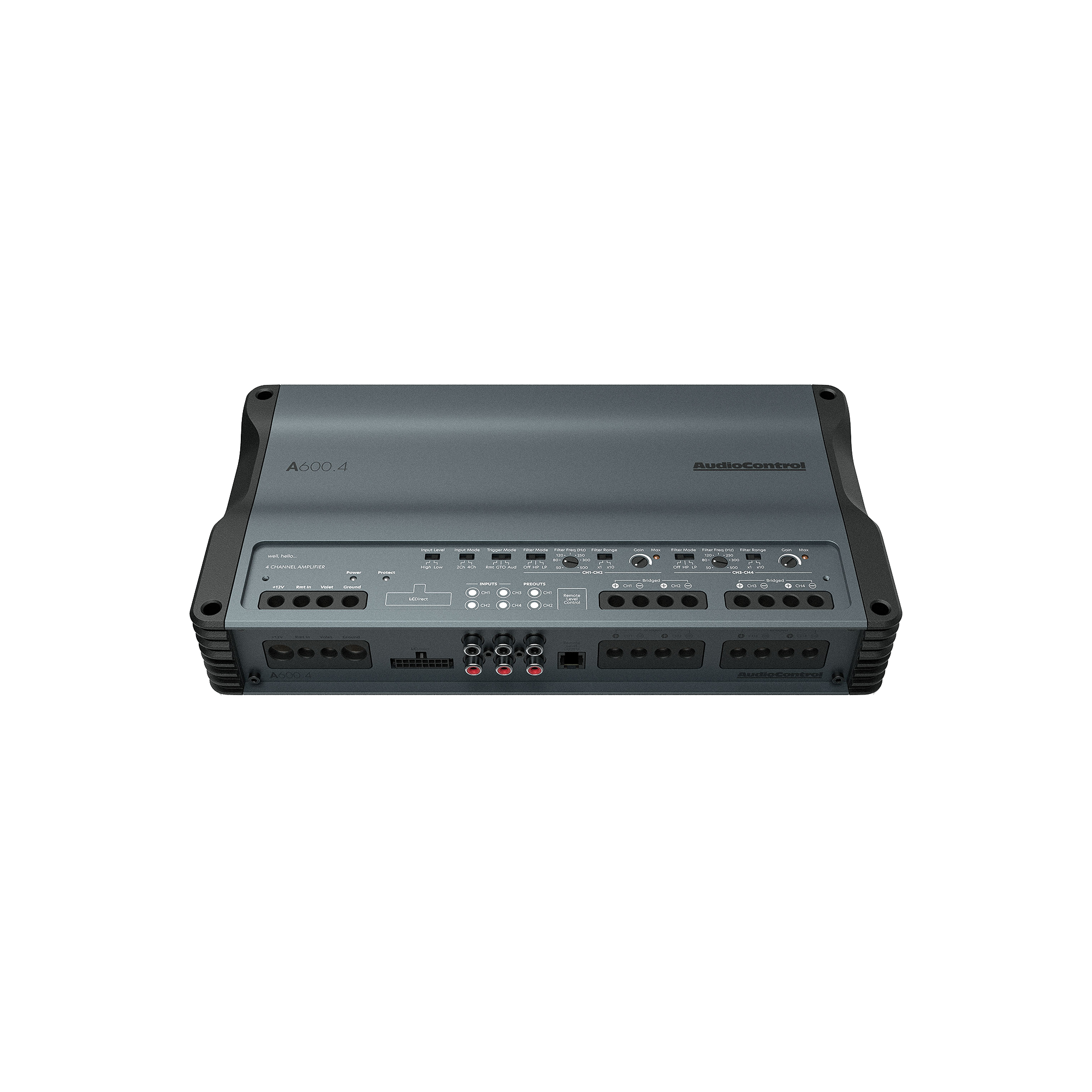 A600.4 Altitude Car Audio 4-Channel Amplifier, 600W RMS — AudioControl A600.4 Altitude Car Audio 4-Channel Amplifier, 600W RMS — AudioControl