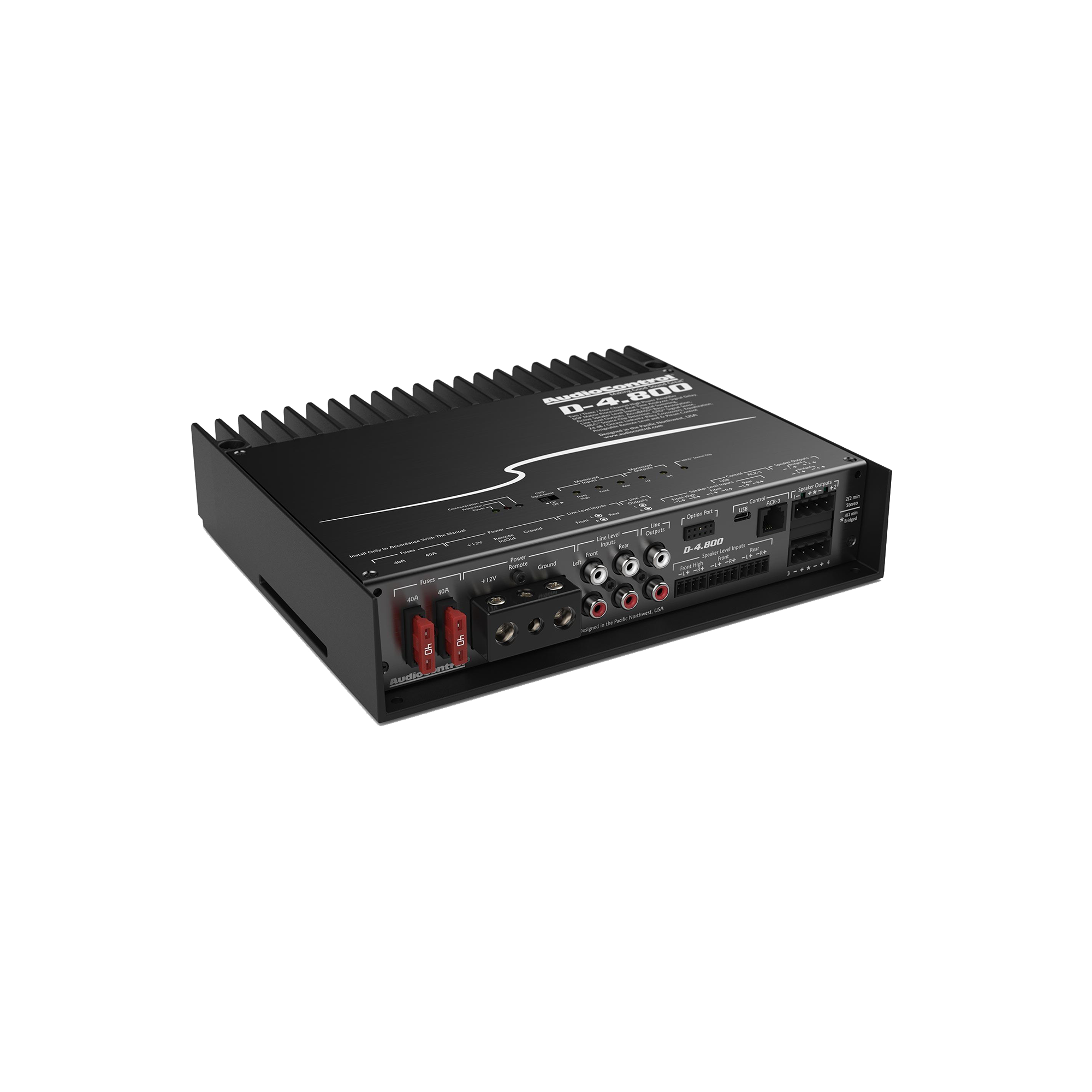 D-4.800 High-Power 4-Channel DSP Matrix Amplifier w/AccuBASS