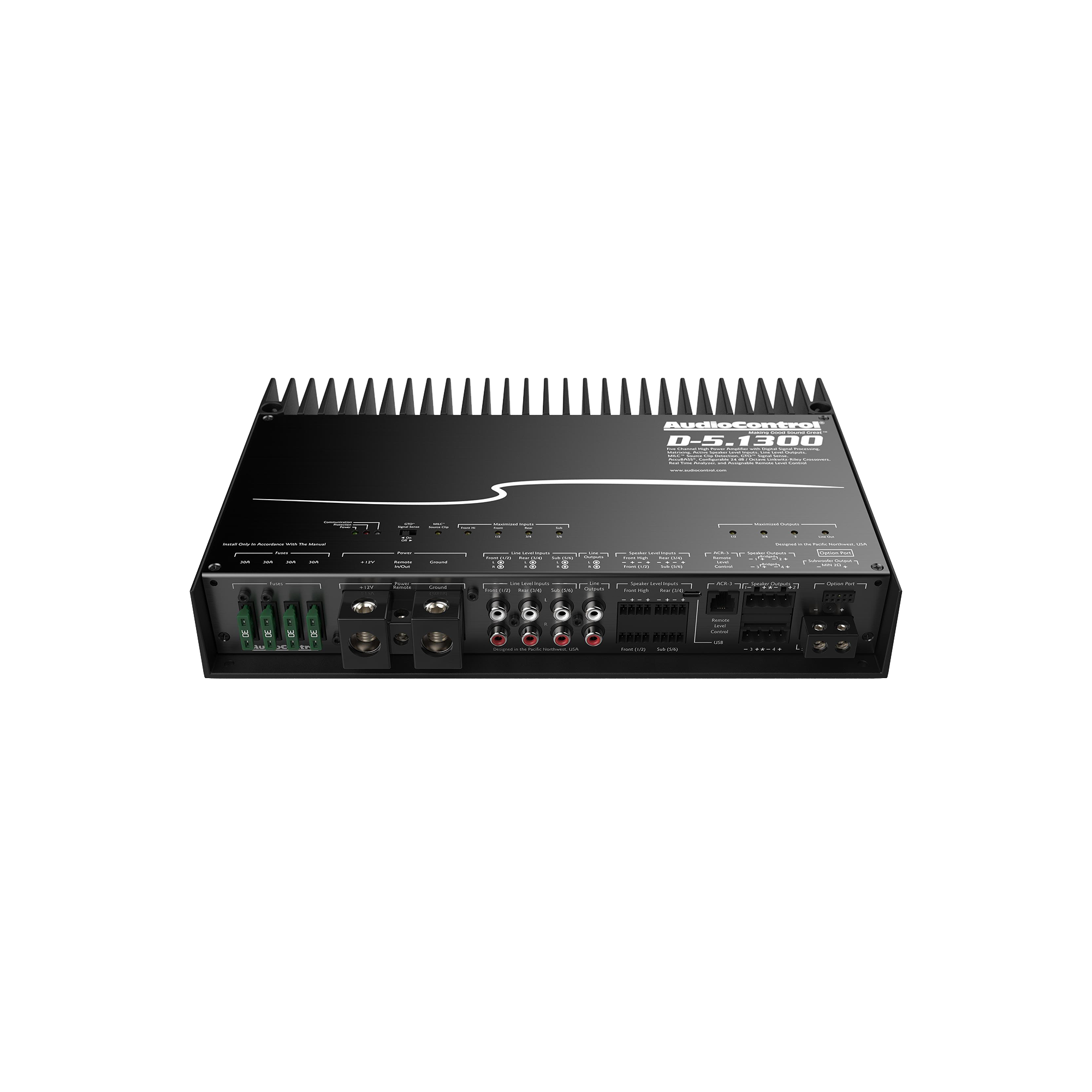 D-5.1300 High-Power 5-Channel DSP Matrix Amplifier w/AccuBass