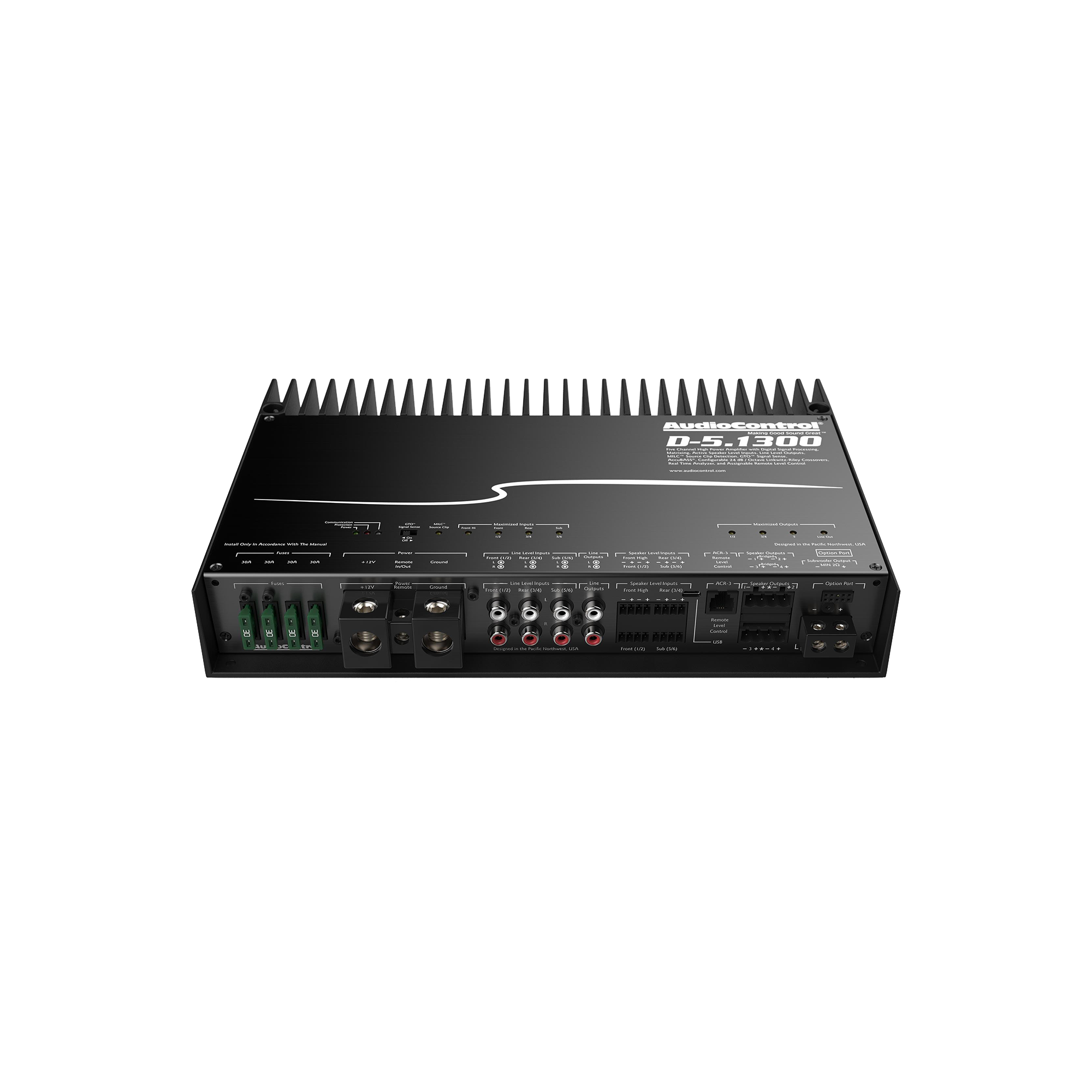 D-5.1300 High-Power 5-Channel DSP Matrix Amplifier w/AccuBass