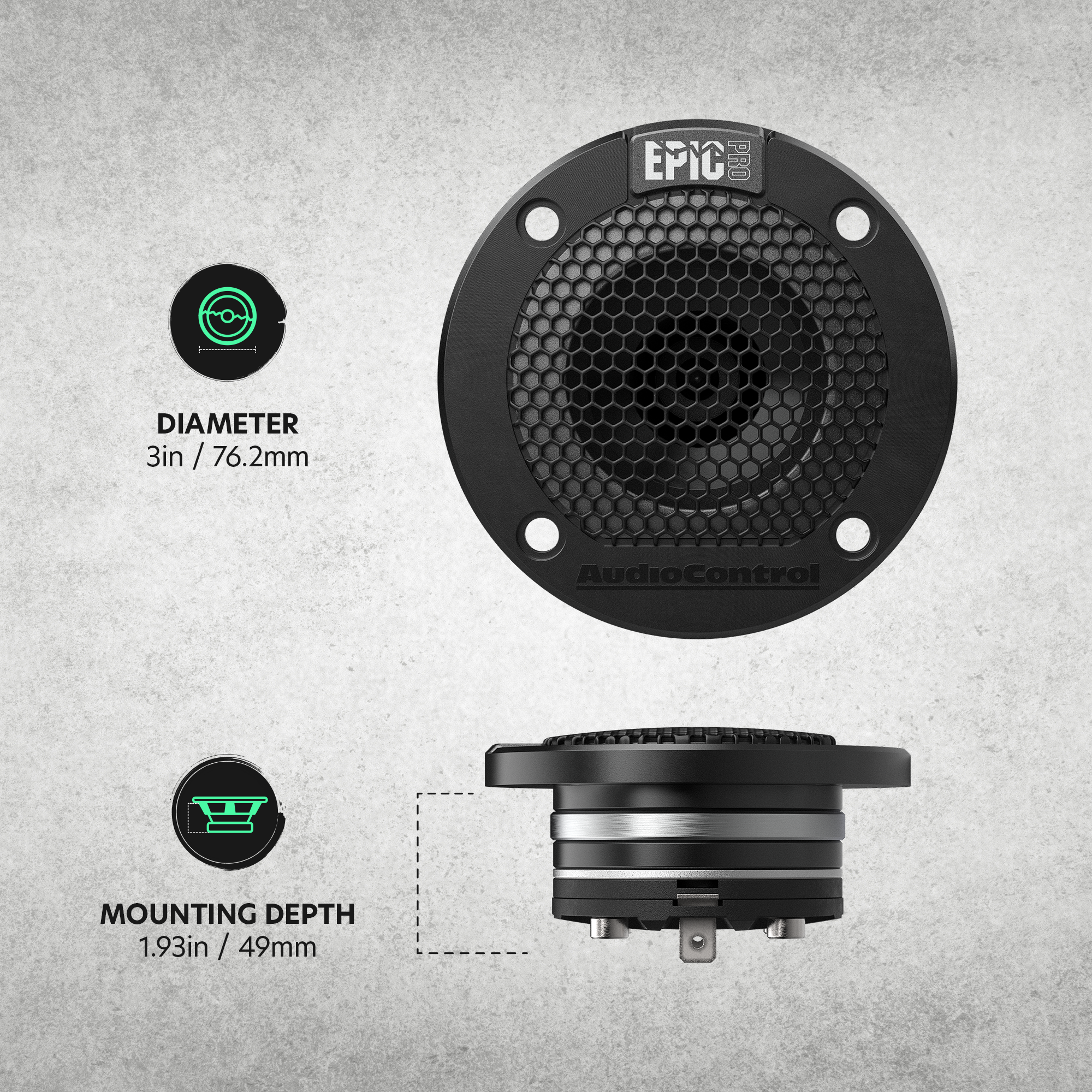 EPICPRO3NT 3" Neodymium Tweeters, 140W RMS, 4 Ohms (Pair)