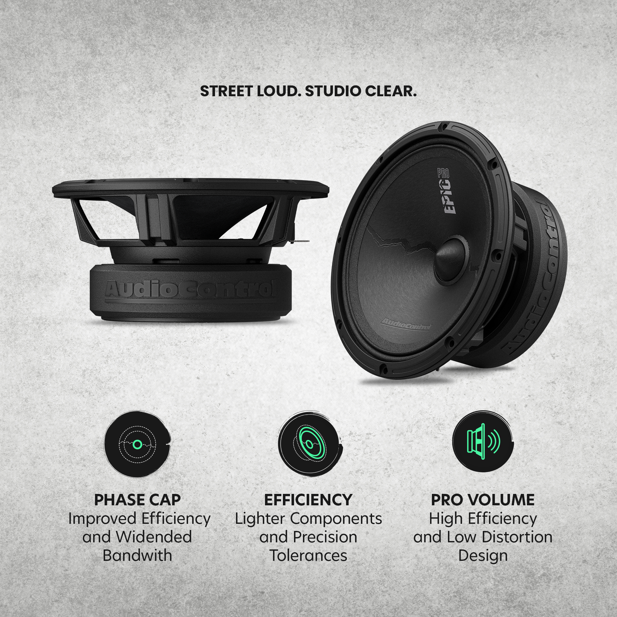 EPICPRO6X 6.5" Midrange Speakers, 200W RMS, 4 Ohms (Pair)