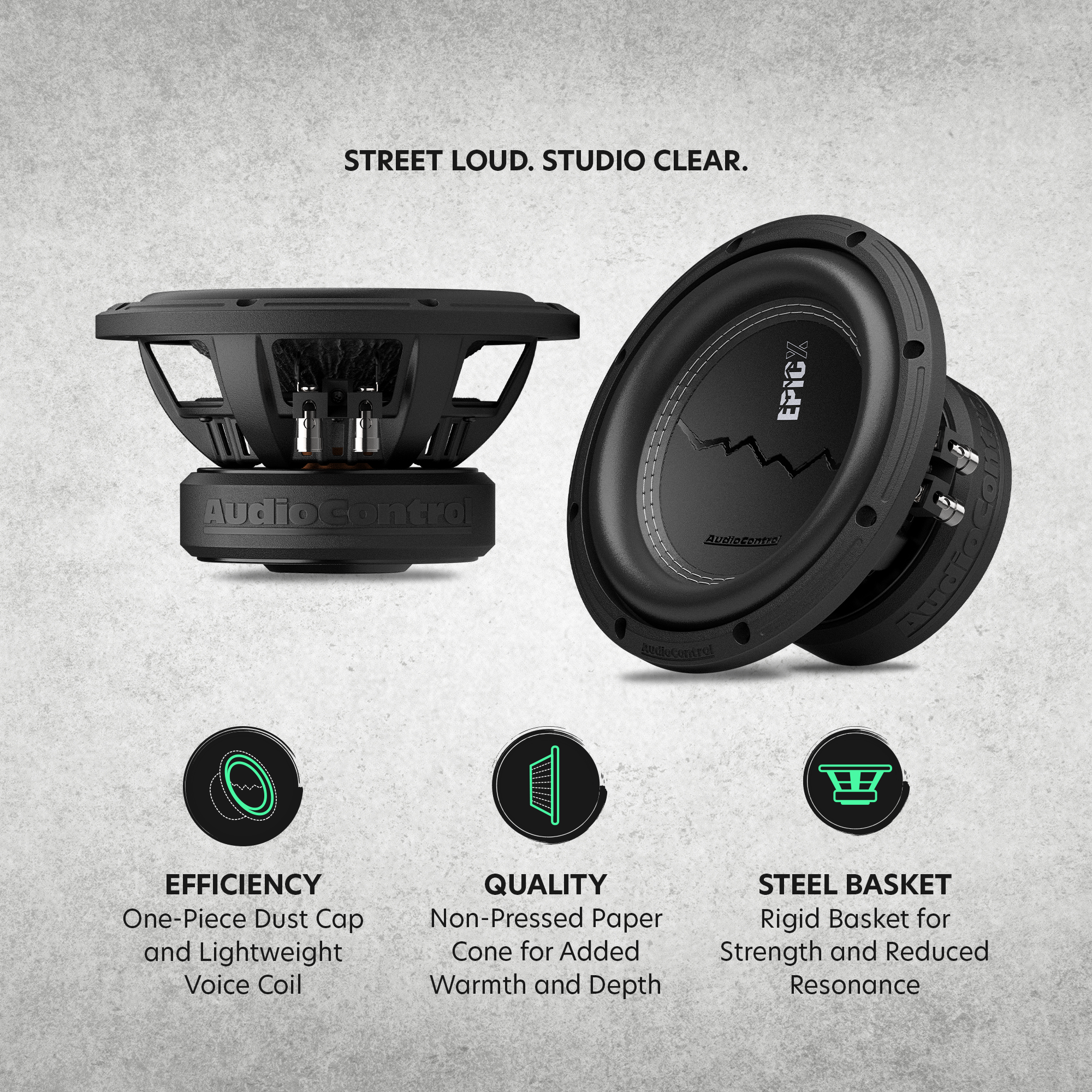EPICX Series 8" Dual Voice Coil Subwoofer, 400W RMS, Dual 2/4 Ohms