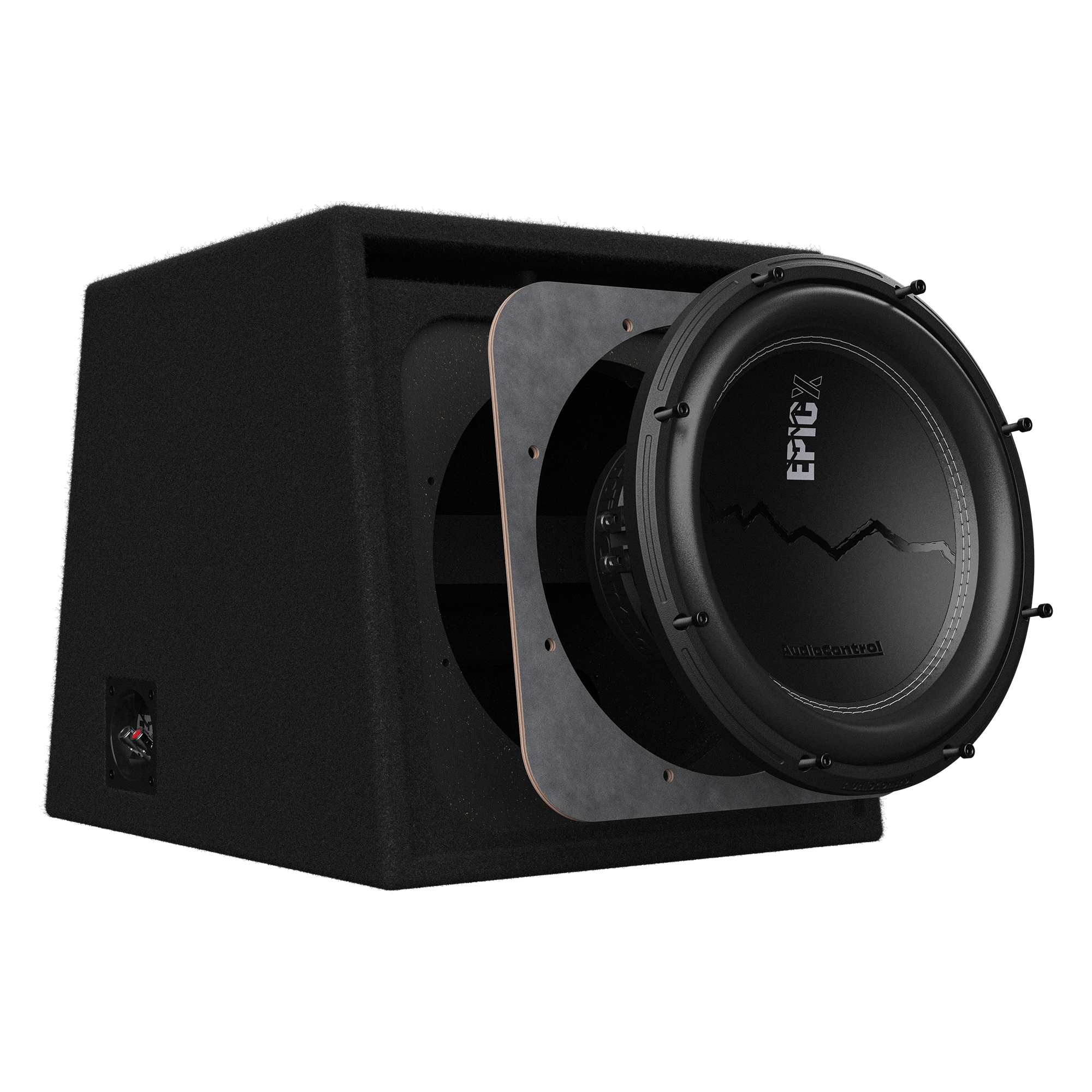 EPICX Series Loaded Vented Car Subwoofer Enclosure, 400W/500W RMS EPICX Series Loaded Vented Car Subwoofer Enclosure, 400W/500W RMS