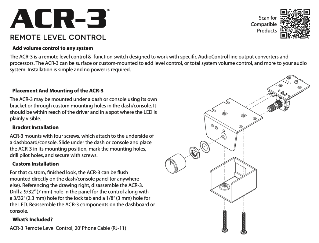 ACR-3 Dash Remote
