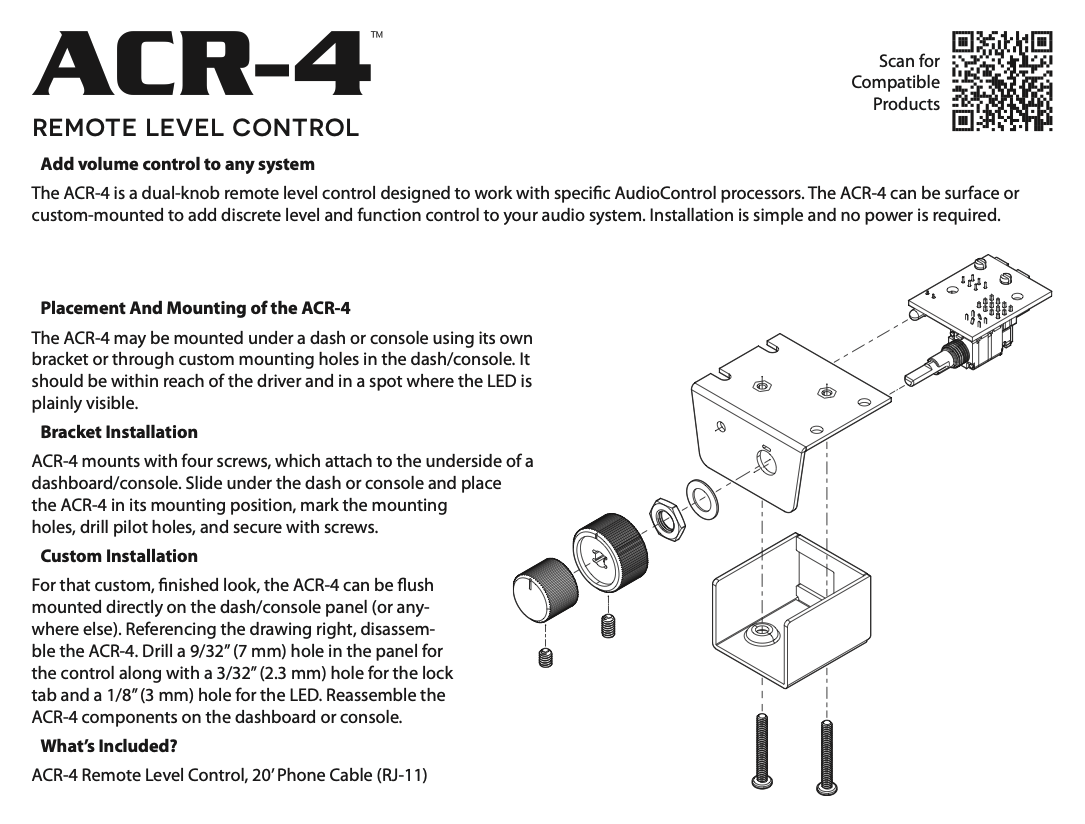 ACR-4 Dash Remote