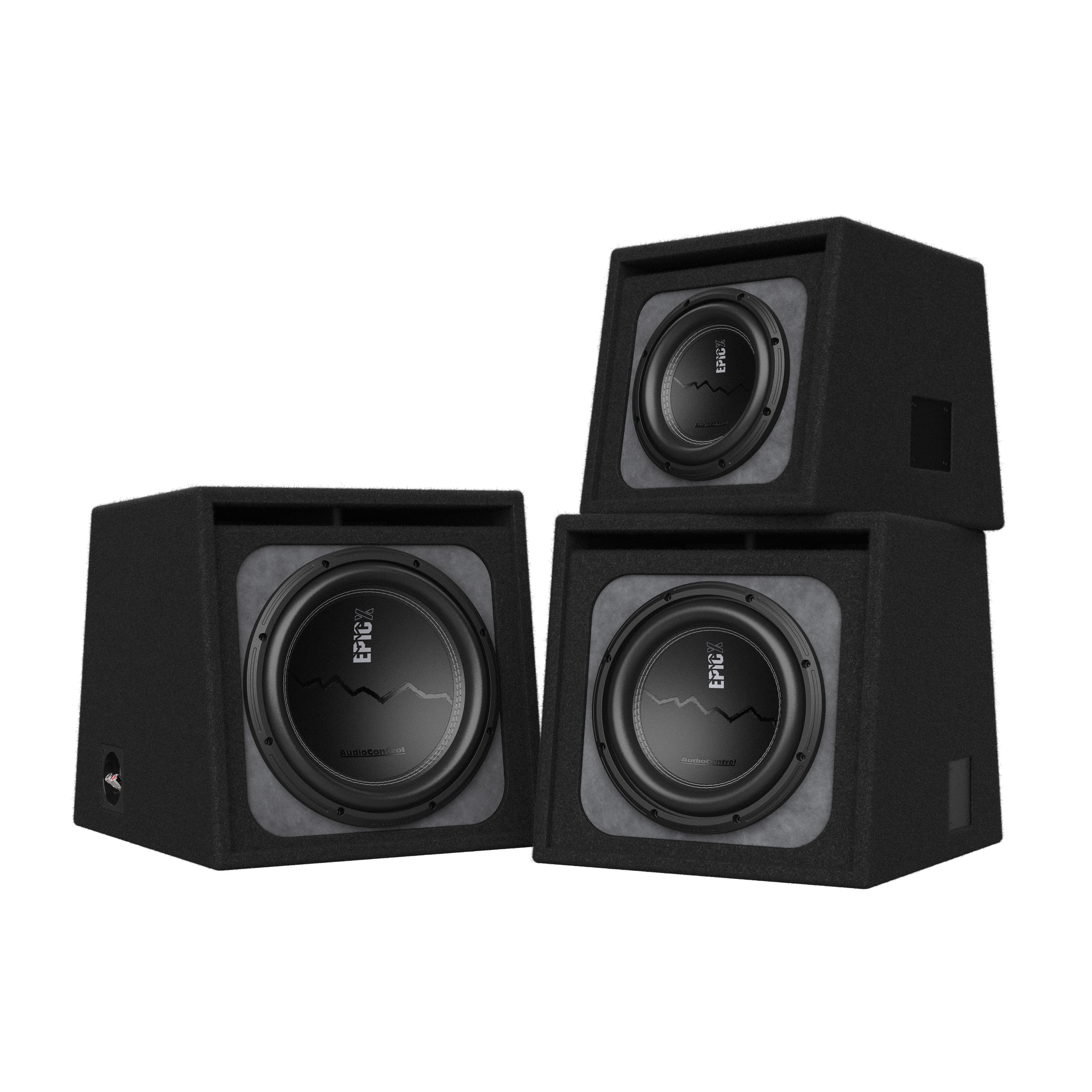 EPICX Series Loaded Vented Car Subwoofer Enclosure, 400W/500W RMS EPICX Series Loaded Vented Car Subwoofer Enclosure, 400W/500W RMS